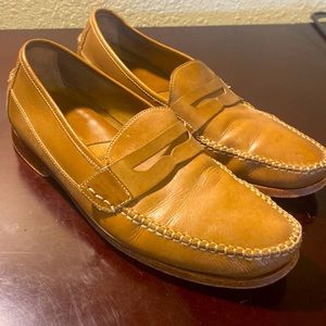Johnston & Murphy Mens Penny Loafers Mens 10 Tan